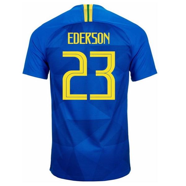 Camiseta Brasil 2ª Ederson 2018 Azul